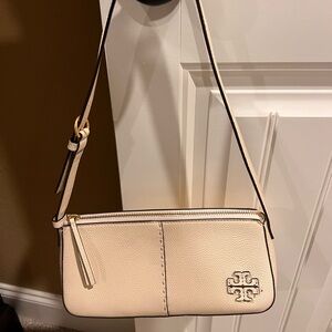 Tory Burch Cream Leather Shoulder Bag